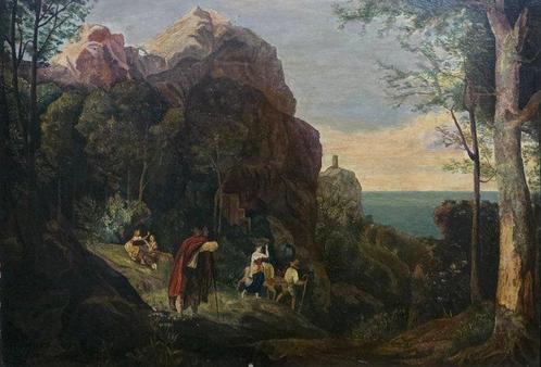 Scuola europea (XIX-XX) - Veduta di Amalfi, Antiek en Kunst, Kunst | Schilderijen | Klassiek