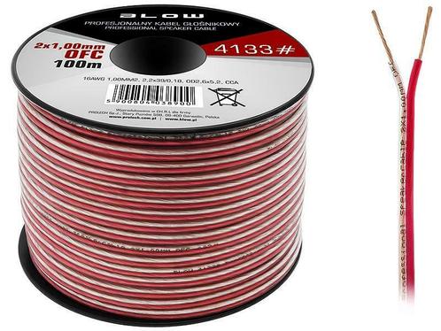 kabel 2 x 1.00 mm² OFC rol van 100 meter, Doe-het-zelf en Bouw, Elektriciteit en Kabels, Kabel of Snoer, Verzenden