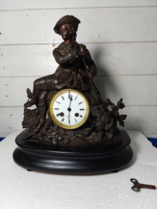 Pendule - Glas, Hout, Legering - 1800-1850, Antiek en Kunst, Antiek | Klokken