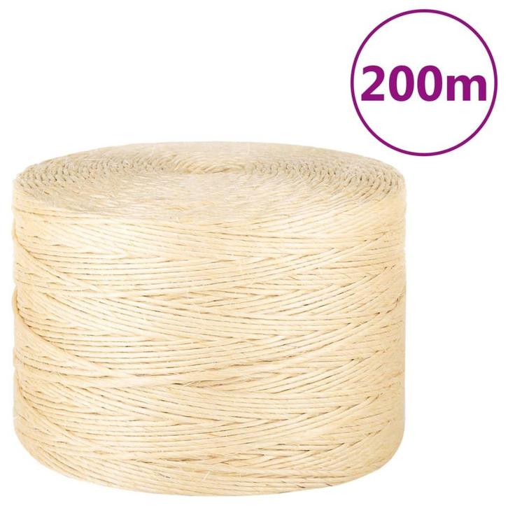 vidaXL Touw 3 mm 200 m 100% sisal, Doe-het-zelf en Bouw, IJzerwaren en Bevestigingsmiddelen, Nieuw, Verzenden