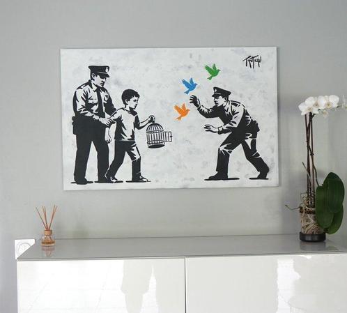 Truteau (1970) - Freedom Is a Crime, Antiek en Kunst, Kunst | Schilderijen | Modern