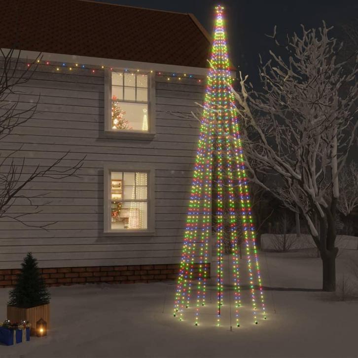 vidaXL Kerstboom met grondpin 1134 LEDs meerkleurig 800 cm, Diversen, Kerst, Nieuw, Verzenden