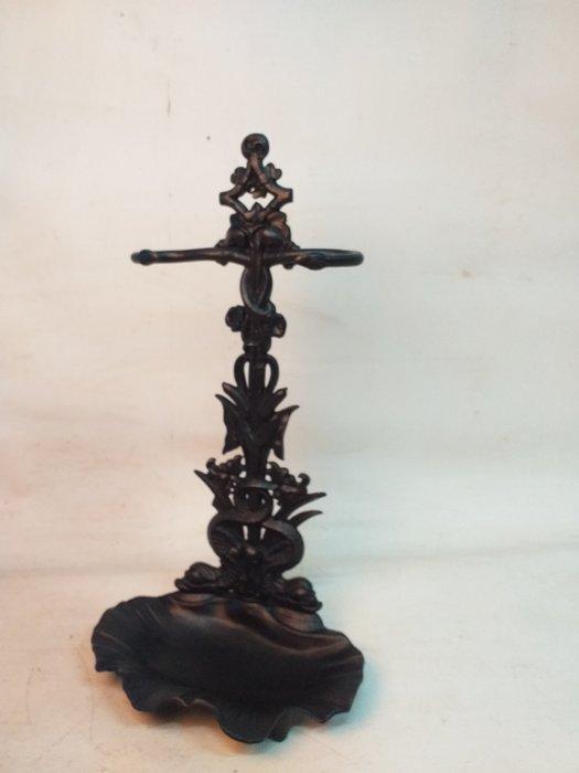 Paraplustandaard/rek - Smeedijzer - Paraplubak gietijzer, Antiek en Kunst, Curiosa en Brocante