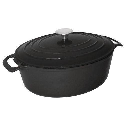 Braadpan ovaal zwart 6L | 230x305x125(h)mm Vogue, Zakelijke goederen, Horeca | Keukenapparatuur, Nieuw in verpakking, Verzenden