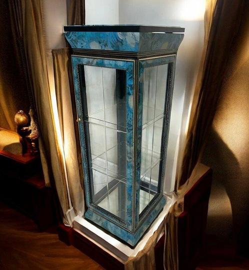Vitrine - Veneziana Art Deco - Feuille dor - Bois, Or,, Antiek en Kunst, Kunst | Designobjecten