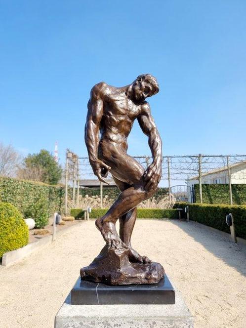 Sculpture, Adam naar Rodin - 55 cm - Bronze, Marbre, Antiek en Kunst, Curiosa en Brocante