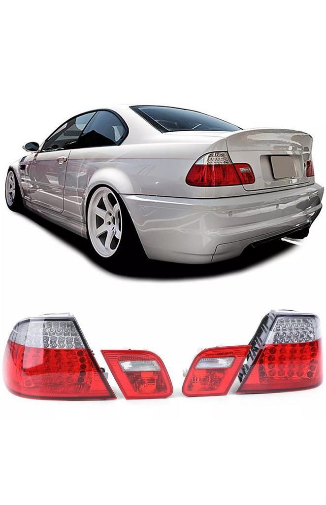 BMW E46 01-05 LED achterlichten rood/wit coupé – DEPO, Auto-onderdelen, Verlichting, Nieuw, BMW, Ophalen of Verzenden