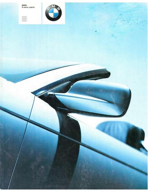 2001 BMW 3 SERIE CABRIO BROCHURE NEDERLANDS, Boeken, Auto's | Folders en Tijdschriften, Ophalen of Verzenden