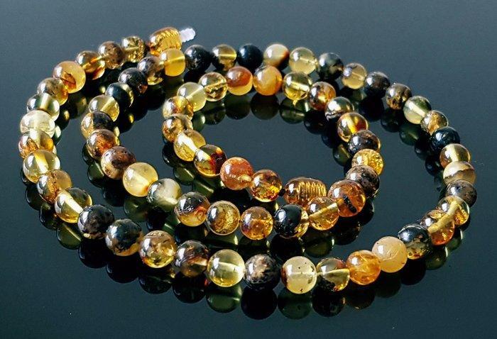 Amber Zeldzame vrouwen mannen unisex Baltische amberketting, Verzamelen, Mineralen en Fossielen