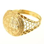 Ring met amulet - 14 karaat Geel goud