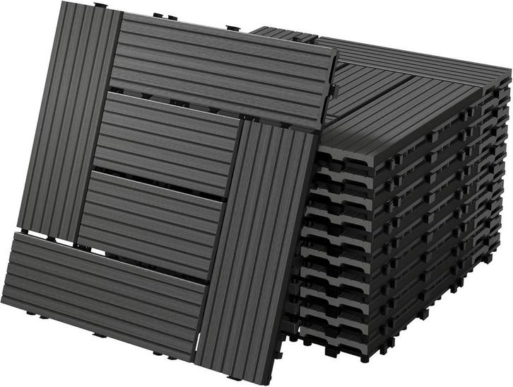 Terrastegels - Vlondertegels - Kunststof - 30x30 cm - 11 stu, Huis en Inrichting, Woonaccessoires | Overige, Nieuw, Verzenden