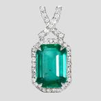 Zonder Minimumprijs - Hanger - 14 karaat Witgoud, 2,34ct, Handtassen en Accessoires