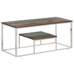 vidaXL Salontafel roestvrij staal en massief gerecycled hout, Huis en Inrichting, Tafels | Salontafels, Verzenden, Nieuw