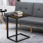 Bijzettafel - Vintage Living - Metaal &amp; MDF - Rustiek bruin, Huis en Inrichting, Tafels | Bijzettafels, Ophalen of Verzenden
