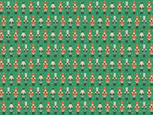 Kerst Cadeaupapier Notenkrakers 2m, Hobby en Vrije tijd, Feestartikelen, Nieuw, Verzenden