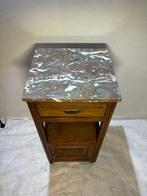 Kast - Art Deco Kastje met Marmeren Top - Hout, Marmer, Antiek en Kunst