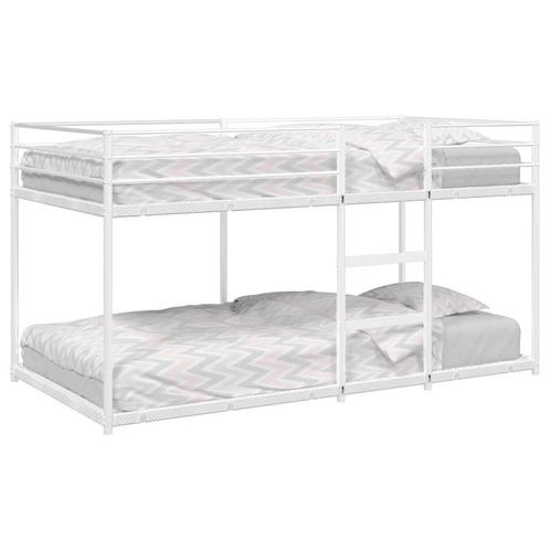 vidaXL Stapelbed zonder matras 100x200 cm staal wit, Huis en Inrichting, Slaapkamer | Bedden, Nieuw, Verzenden