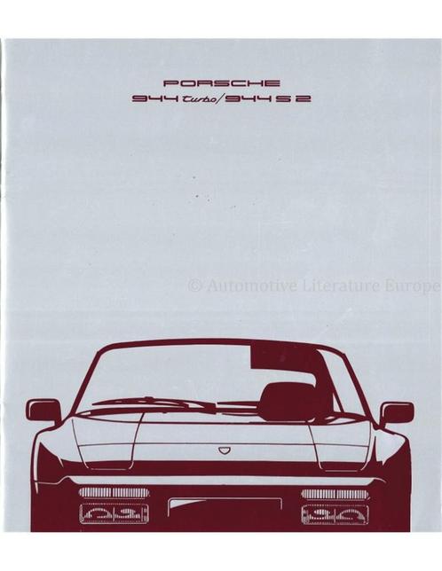 1990 PORSCHE 944 BROCHURE ENGELS, Livres, Autos | Brochures & Magazines