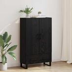 vidaXL Highboard met lade Zwart Eiken Bewerkt hout, Huis en Inrichting, Kasten | Dressoirs, Verzenden, Nieuw