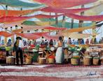 Guido Borelli - mercatino, Antiek en Kunst, Kunst | Schilderijen | Modern