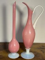 Vase (2) - Opaline - vases en verre opalin, Antiek en Kunst