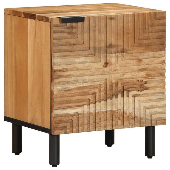 vidaXL Nachtkastje 40x33x46 cm Massief hout Acacia, Huis en Inrichting, Slaapkamer | Nachtkastjes, Nieuw, Verzenden