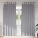 vidaXL Gordijnen met gordijnen 2 pcs Lichtgrijs Polyester, Huis en Inrichting, Verzenden, Nieuw