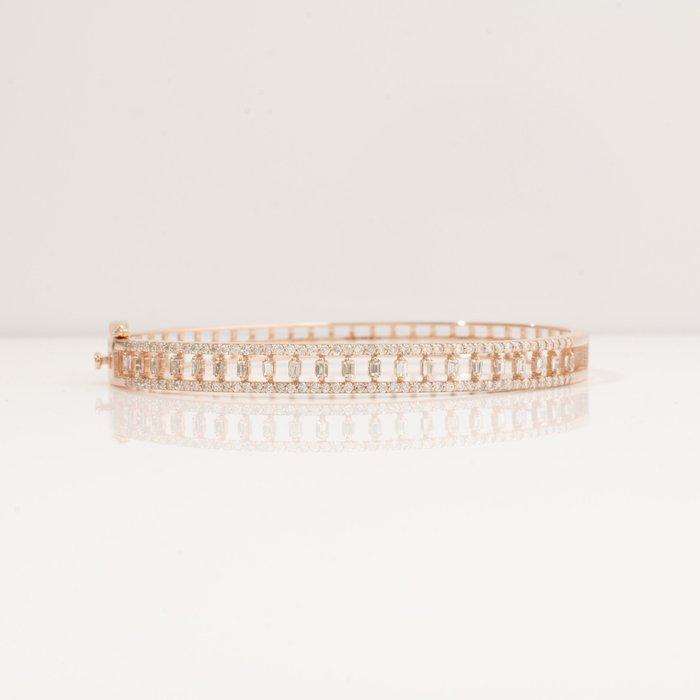 Armband - 14 karaat Roségoud - 1.49ct. tw. Diamant, Handtassen en Accessoires, Armbanden