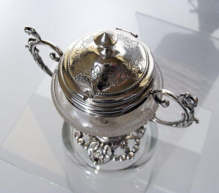 Alphonse Debain - Mustard Pot/Caviar Pot - Paris 1890, Antiek en Kunst, Antiek | Zilver en Goud