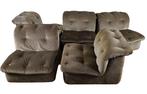 Sofa - Plastic, Textiel - Vijf vintage modulaire fauteuils