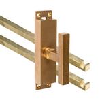 Kruk-espagnolet Kare messing antiek inclusief 2 stangen, Nieuw, Overige materialen, Klink of Kruk