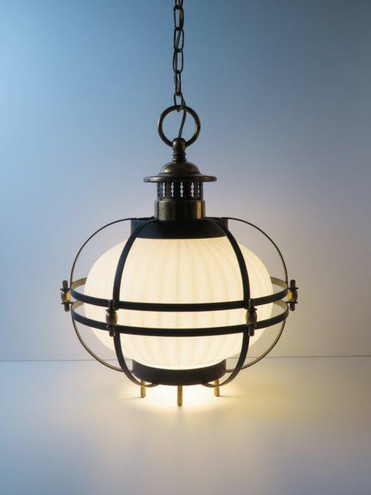 Massive - Plafonnier cage - Verre, Laiton, Métal, Antiquités & Art, Art | Objets design