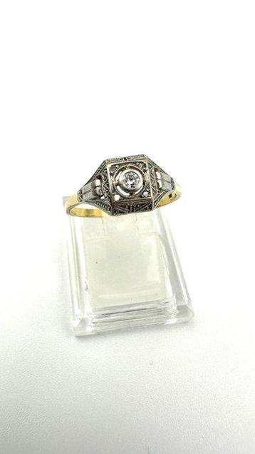 Bague - 14 carats Or jaune Diamant (Naturelle), Bijoux, Sacs & Beauté