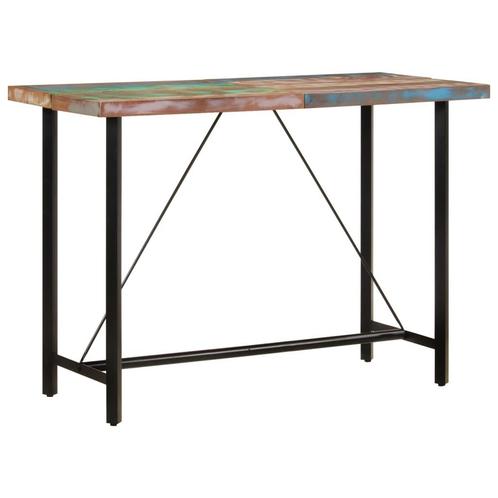 vidaXL Bartafel 150x70x107 cm massief gerecycled hout en, Huis en Inrichting, Tafels | Eettafels, Nieuw, Verzenden