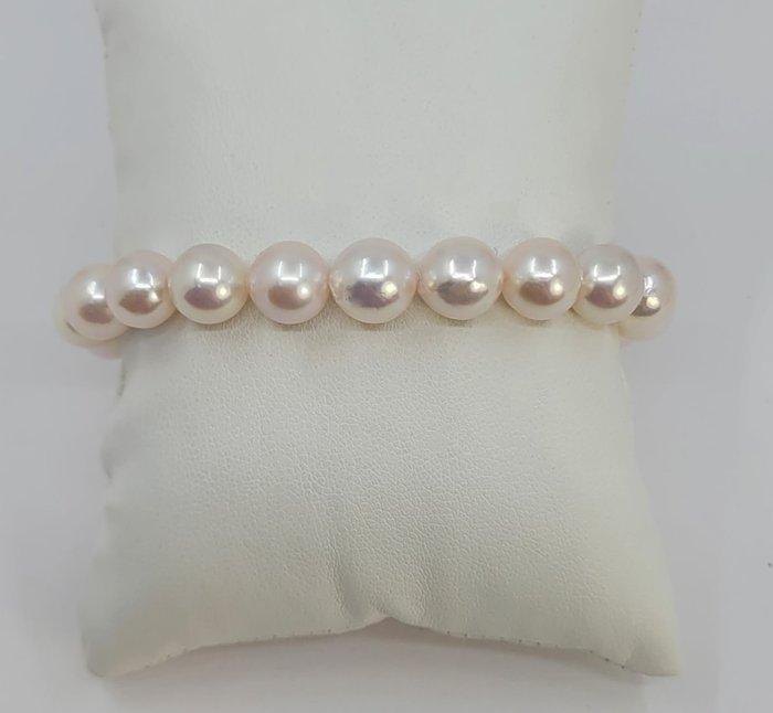 Armband 8,5x9 mm Heldere Akoya-parels, Handtassen en Accessoires, Armbanden