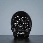 sculptuur, Zwarte schedel - 180 mm - 180 mm - Hars - 2022