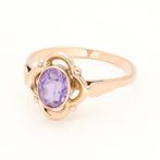 Ring - 14 karaat Roségoud Saffier, Handtassen en Accessoires, Ringen, Nieuw