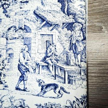 Textiel - 250 cm - 280 cm - Toile de Jouy Blauw