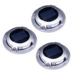 Buitenverlichting zonne-energie Set 3 stuks Solar Decklight, Zonne-energie, Kunststof, Verzenden, Minder dan 50 watt