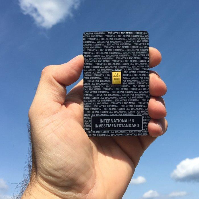 1 gram - Goud .999 - Valcambi - Verzegeld en met certificaat, Postzegels en Munten, Edelmetalen en Baren