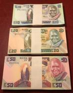 Zambia. - 100 x 10, 100 x 20, 100 x 50 Kwacha ND 1980-1988 -, Postzegels en Munten