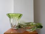 Val Saint Lambert - René Delvenne - Vase (2) - Cristal, Antiek en Kunst