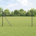 vidaXL Hek met Palen Grijs 1.2 x 50 m Staal, Tuin en Terras, Verzenden, Nieuw