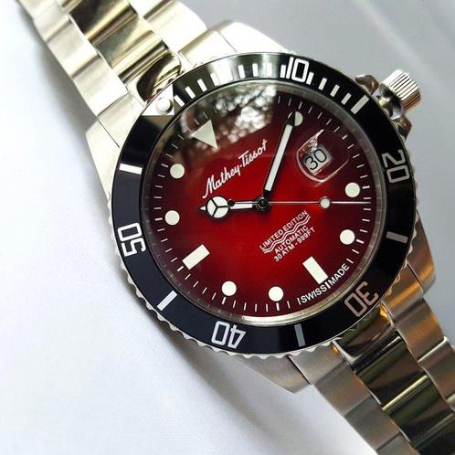 Mathey-Tissot - Swiss Automatic - Limited Edition - Red Sea, Handtassen en Accessoires, Horloges | Heren