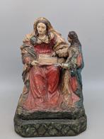 Beeld, Anna lehrt Maria das Lesen - 23 cm - Hout