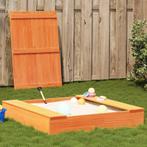 vidaXL Zandbak met deksel 111x111x19,5 cm massief grenenhout, Verzenden, Nieuw