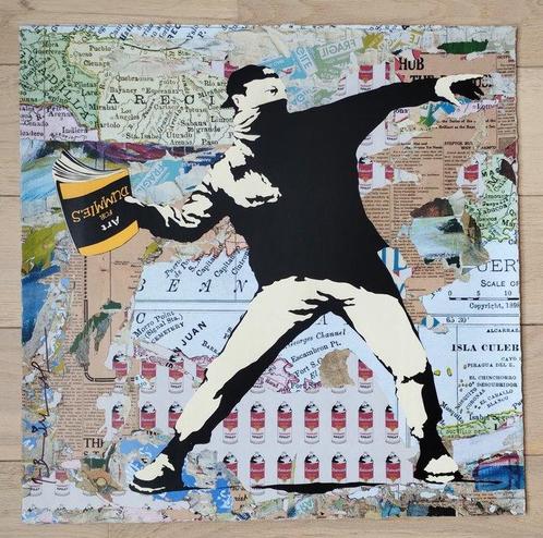 Mr Brainwash (1966) - Banksy Thrower (UNQ 1/1), Antiek en Kunst, Kunst | Schilderijen | Modern