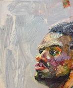 Ecole française (Xxe ) - Portrait dhomme moderne coloré, Antiquités & Art