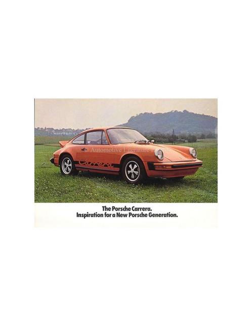 1974 PORSCHE 911 / 911S / CARRERA BROCHURE ENGELS, Boeken, Auto's | Folders en Tijdschriften, Ophalen of Verzenden