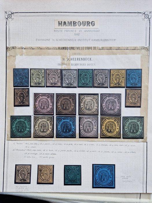 Hamburg 1862/1863 - Privaatpost: lokale uitgaven van, Postzegels en Munten, Postzegels | Europa | Duitsland
